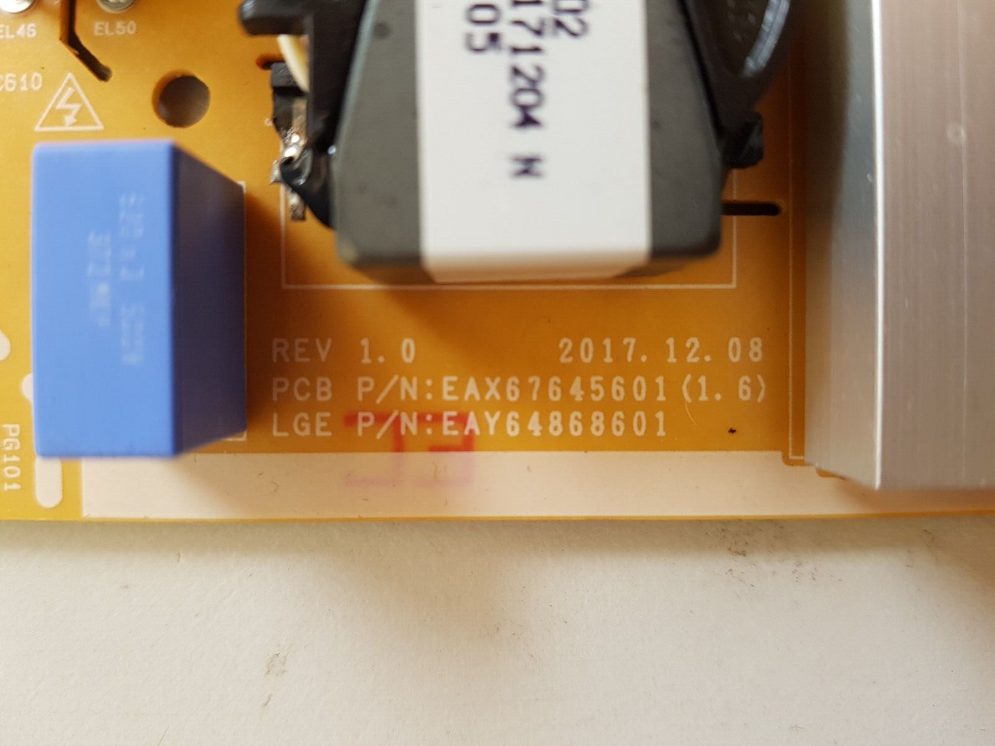 GENUINE LG 65SK8000 POWER SUPPLY BOARD EAX67645601 1.6 LGP65-18UL6 EAY64868601