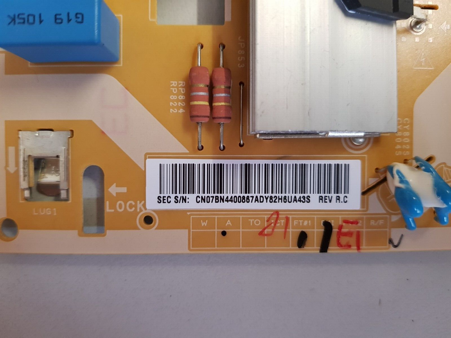 GENUINE SAMSUNG UA43K5310 POWER SUPPLY BOARD BN44-00867A L40PFP_KSM PSLF101P08A