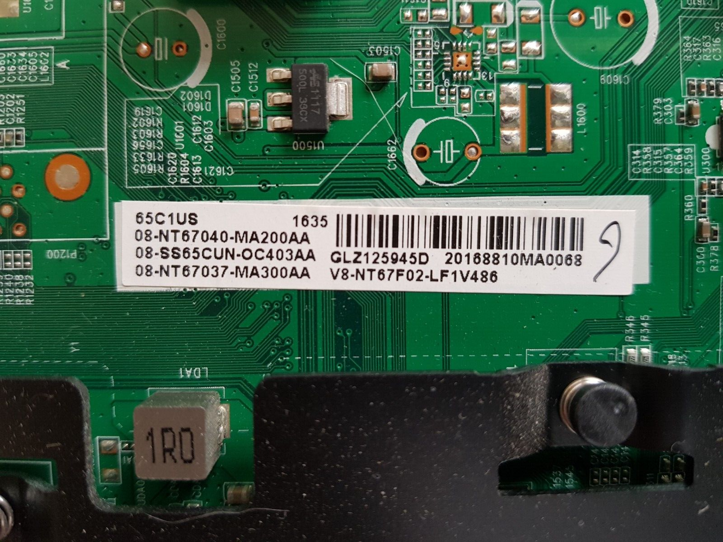 GENUINE TCL 65C1US MAIN BOARD 40-NT67HU-MAB4HG