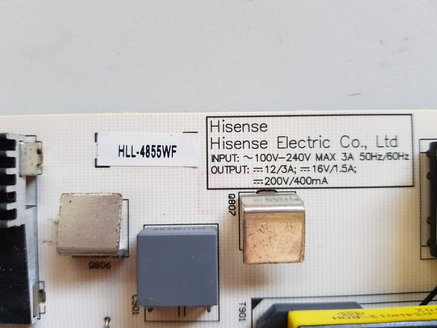 GENUINE HISENSE 50N4 POWER SUPPLY BOARD RSAG7.820.5687 HLL-4855WF 192853