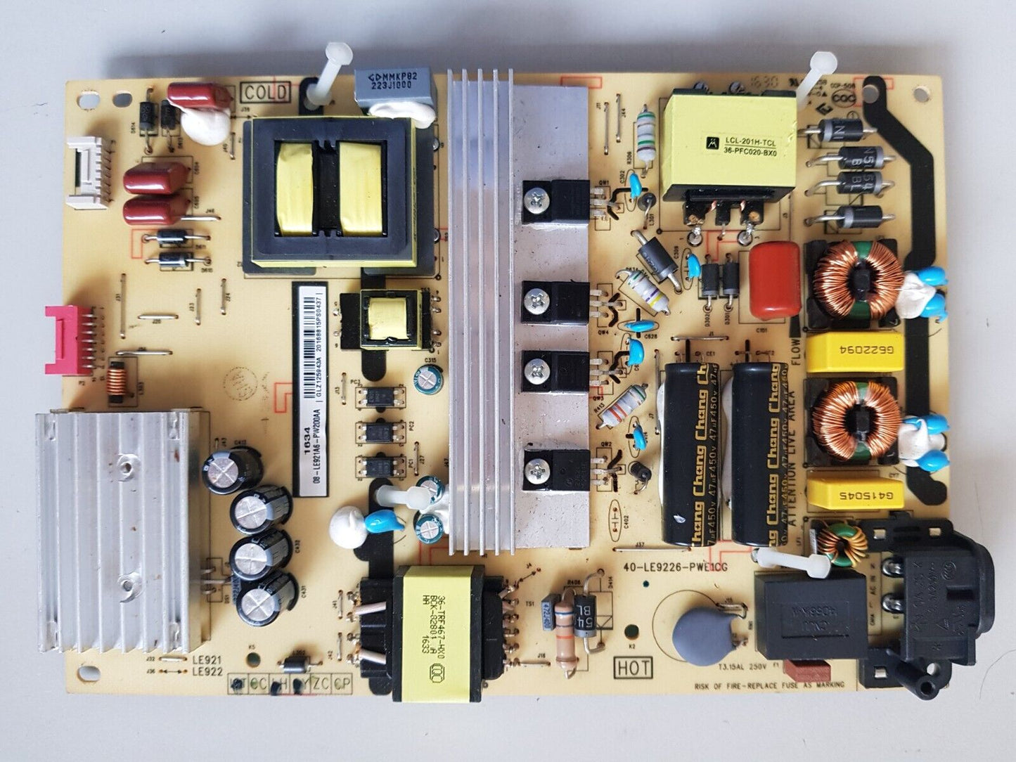 GENUINE TCL 55P1FS  POWER SUPPLY BOARD 40-LE9226-PWE1CG 08-LE921A6-PW200AA