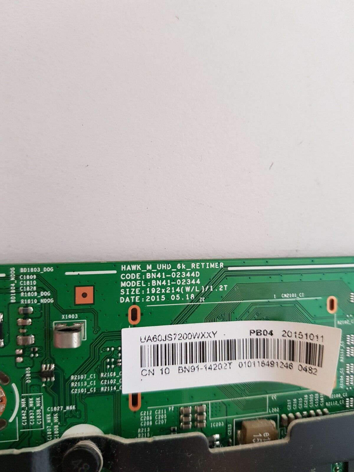 GENUINE SAMSUNG UA60JS7200 (VER-ND01) MAIN BOARD BN91-14202T BN41-02344D