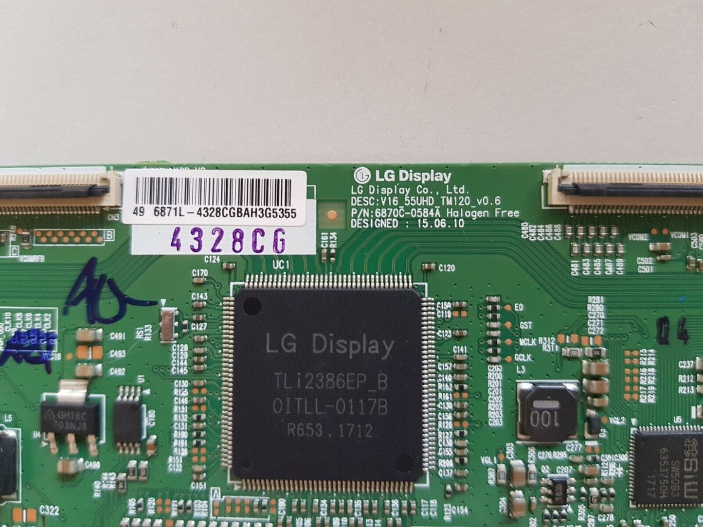 GENUINE VIANO LEDTV49FHD T-CON BOARD 6871L-4328C 6870C-0584A