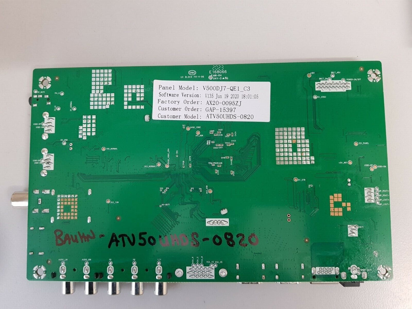GENUINE BAUHN ATV-50UHDS-0820 MAIN BOARD 35023785 34027535 MAC 18AFA101CBEB