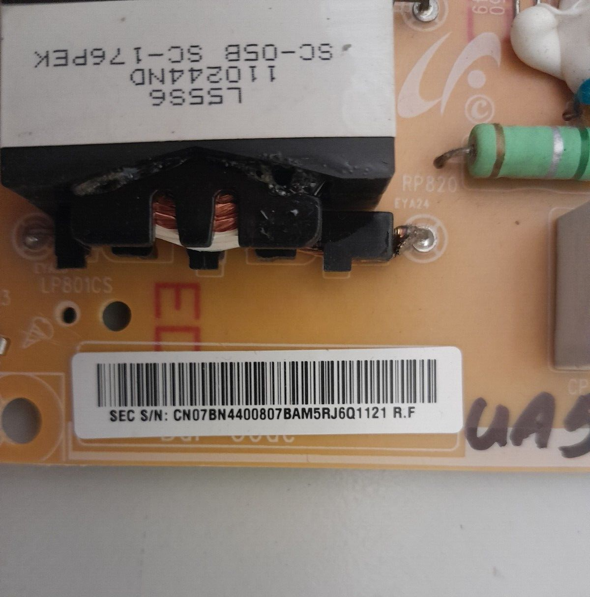 GENUINE SAMSUNG UA50MU6100 POWER SUPPLY BOARD BN44-00807B L55S6N_FHS