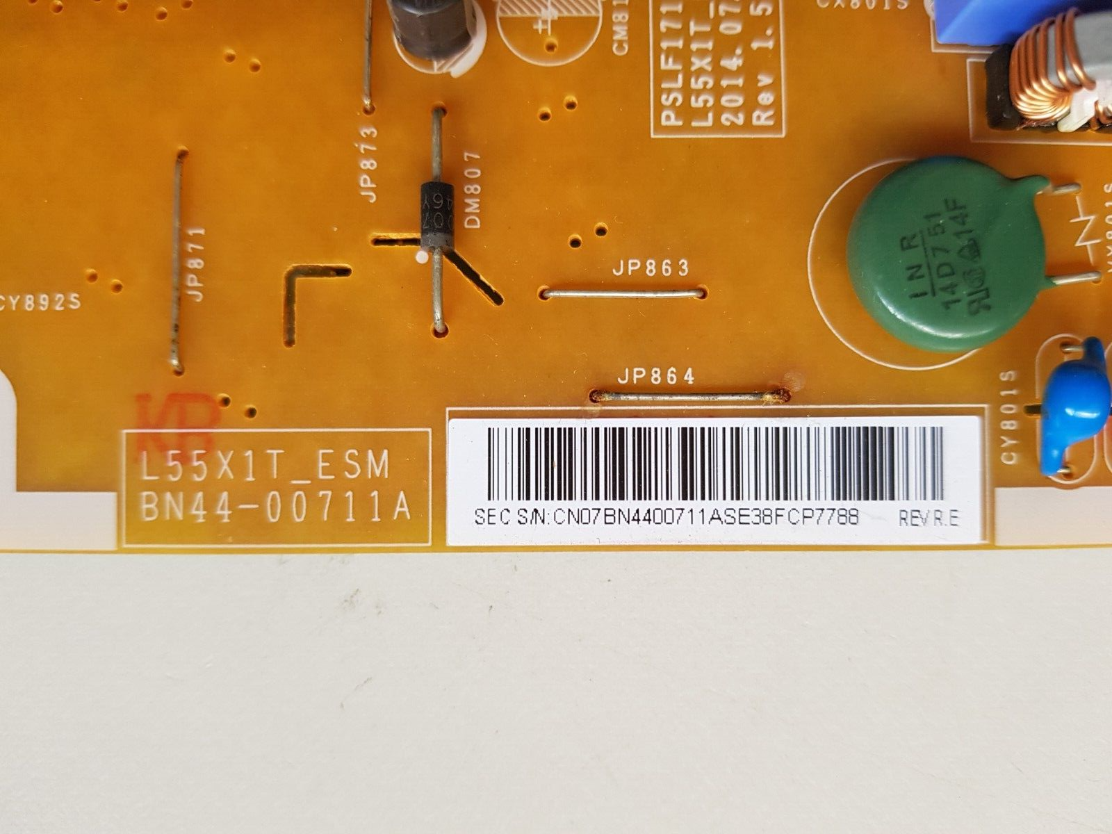 GENUINE SAMSUNG UA55H6400 POWER SUPPLY BOARD BN44-00711A L55X1T_ESM