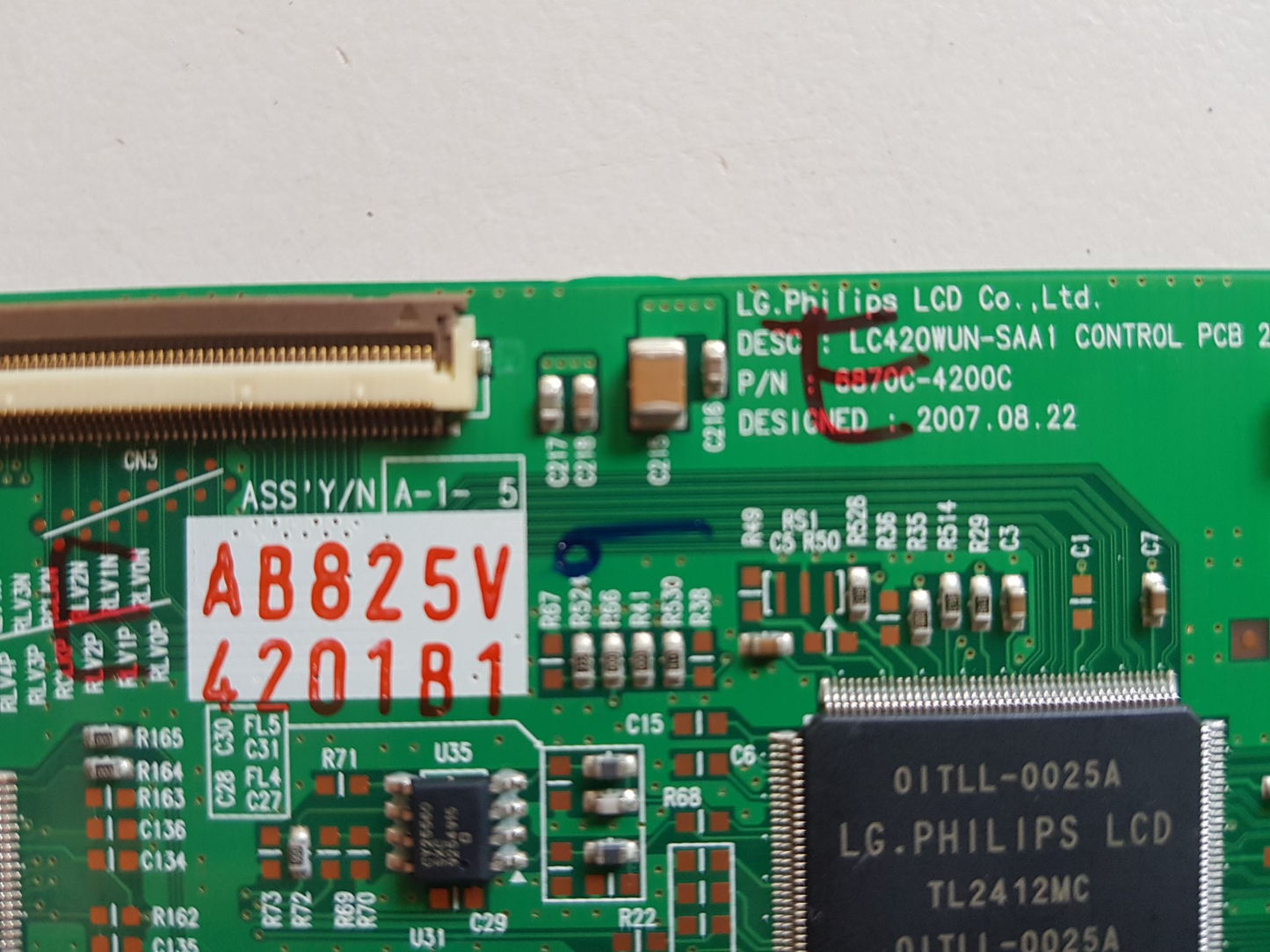 GENUINE LG 42LG60FD T-CON BOARD 6871L-4201B 6870C-4200C