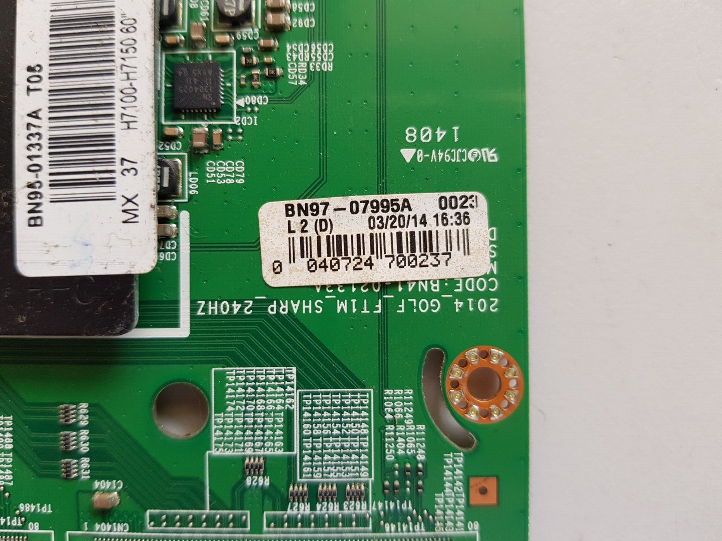 GENUINE SAMSUNG UA60H7000 (VER HH01) T-CON BOARD BN95-01337A BN97-07995A