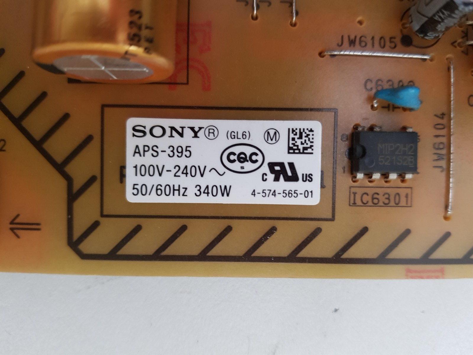 GENUINE SONY KD- 49X8000C POWER SUPPLY BOARD GL6 1-980-310-11 APS-395 147463311