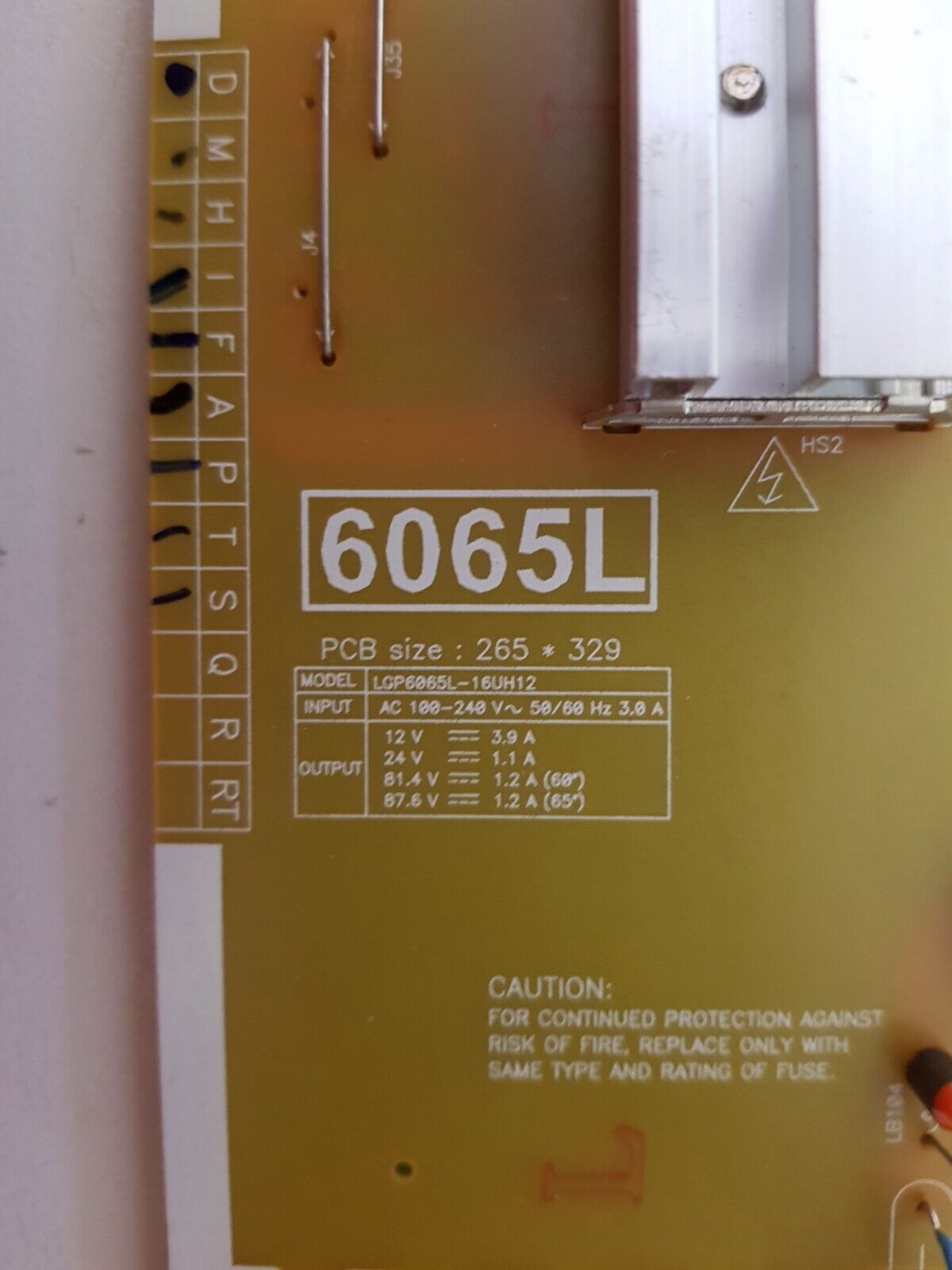 GENUINE LG 60UH850T POWER SUPPLY BOARD EAY64269111 OPVP-0305 6065L