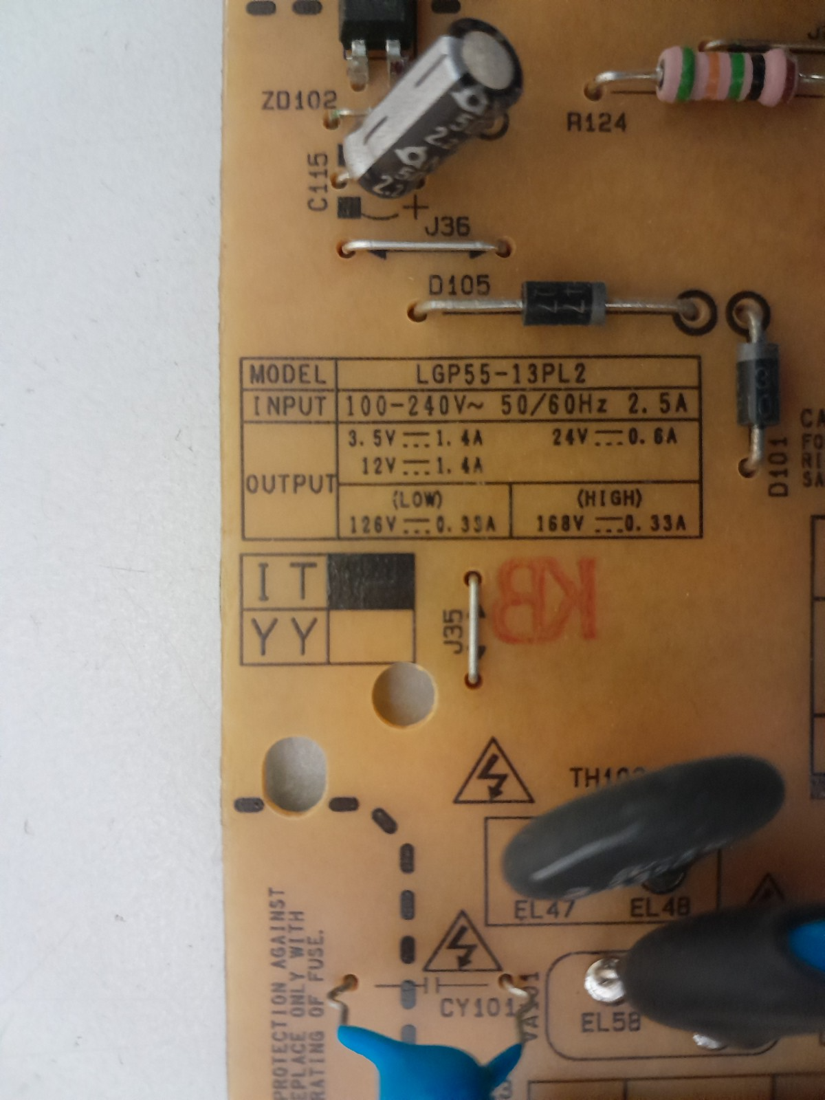 GENUINE LG 55LA6200 POWER SUPPLY BOARD EAY62810701 EAX64905601 LGP55-13PL2