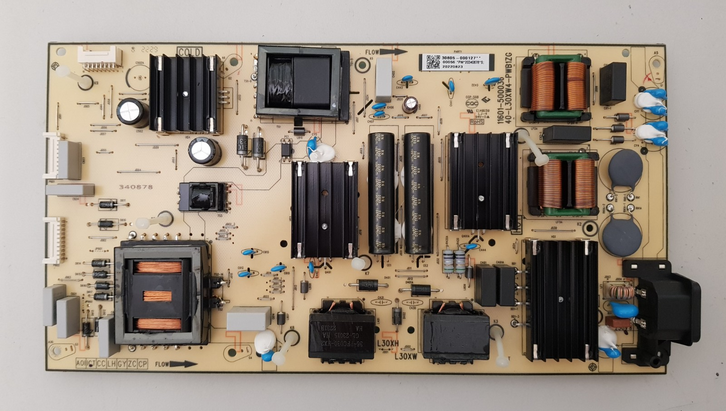 GENUINE TCL 75C735 POWER SUPPLY BOARD 11601-500036 40-L30XW4-PWB1ZG