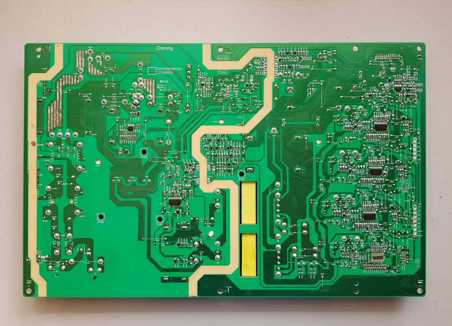 GENUINE SHARP LC70LE650X POWER SUPPLY BOARD RUNTKB058WJN1 L216A005L