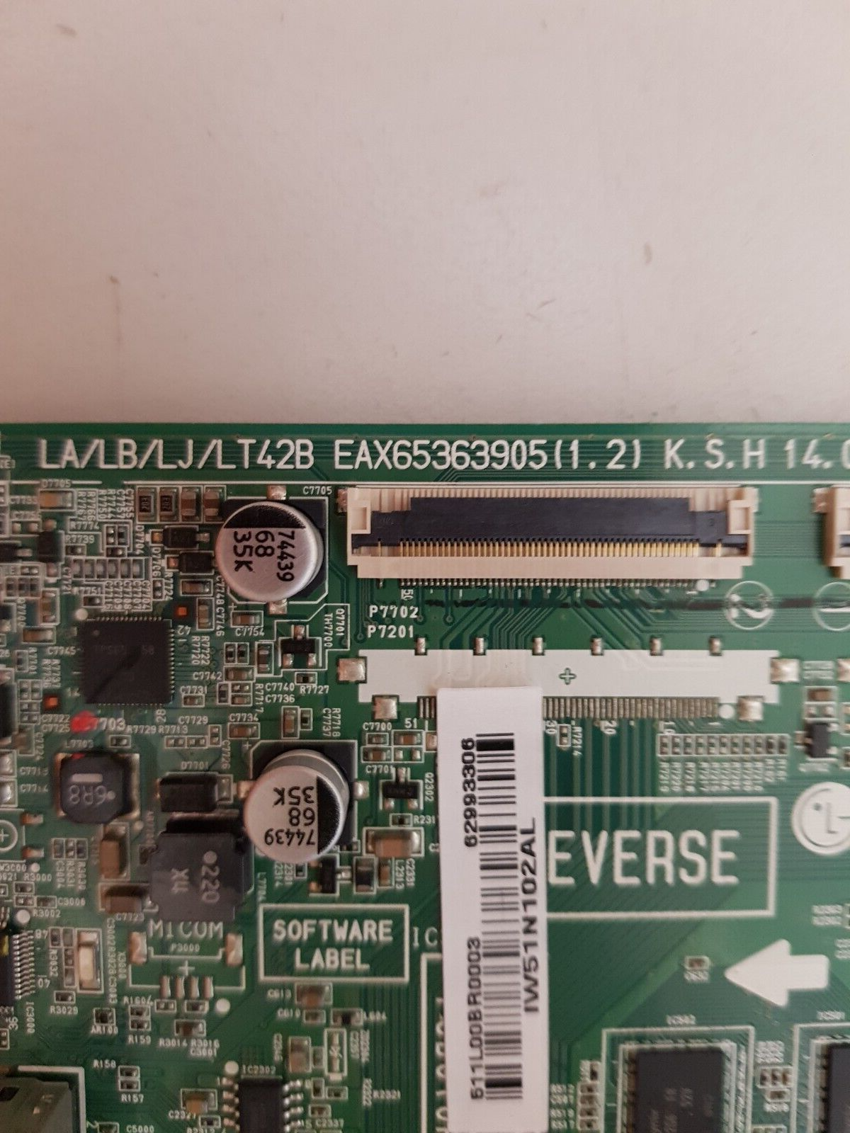 GENUINE LG 42LB6500 -TH.AAUWLJD MAIN BOARD EAX65363905 1.2 62993306