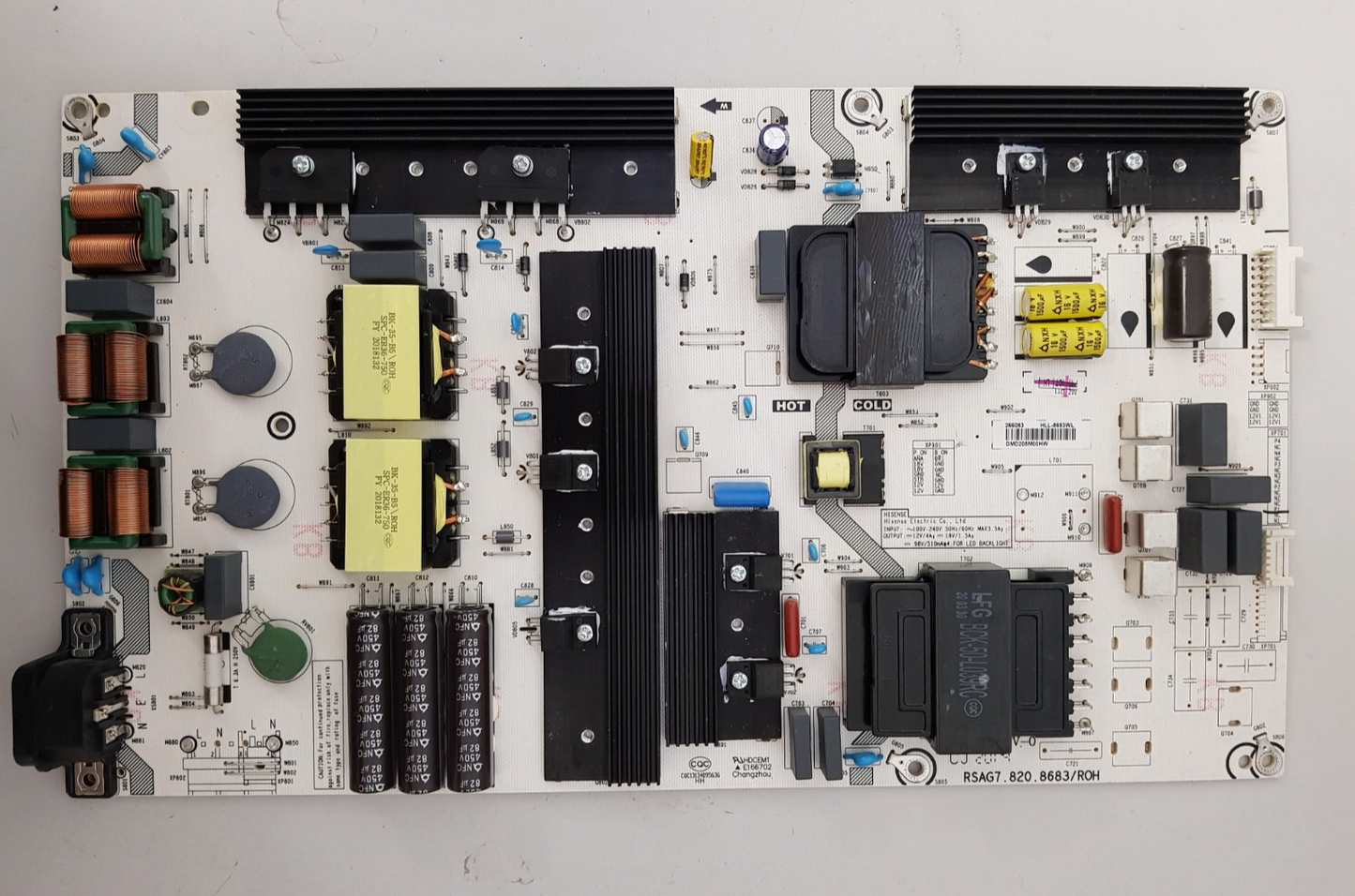 GENUINE HISENSE 75S8 POWER SUPPLY BOARD RSAG7.820.8683 HLL-8683WL