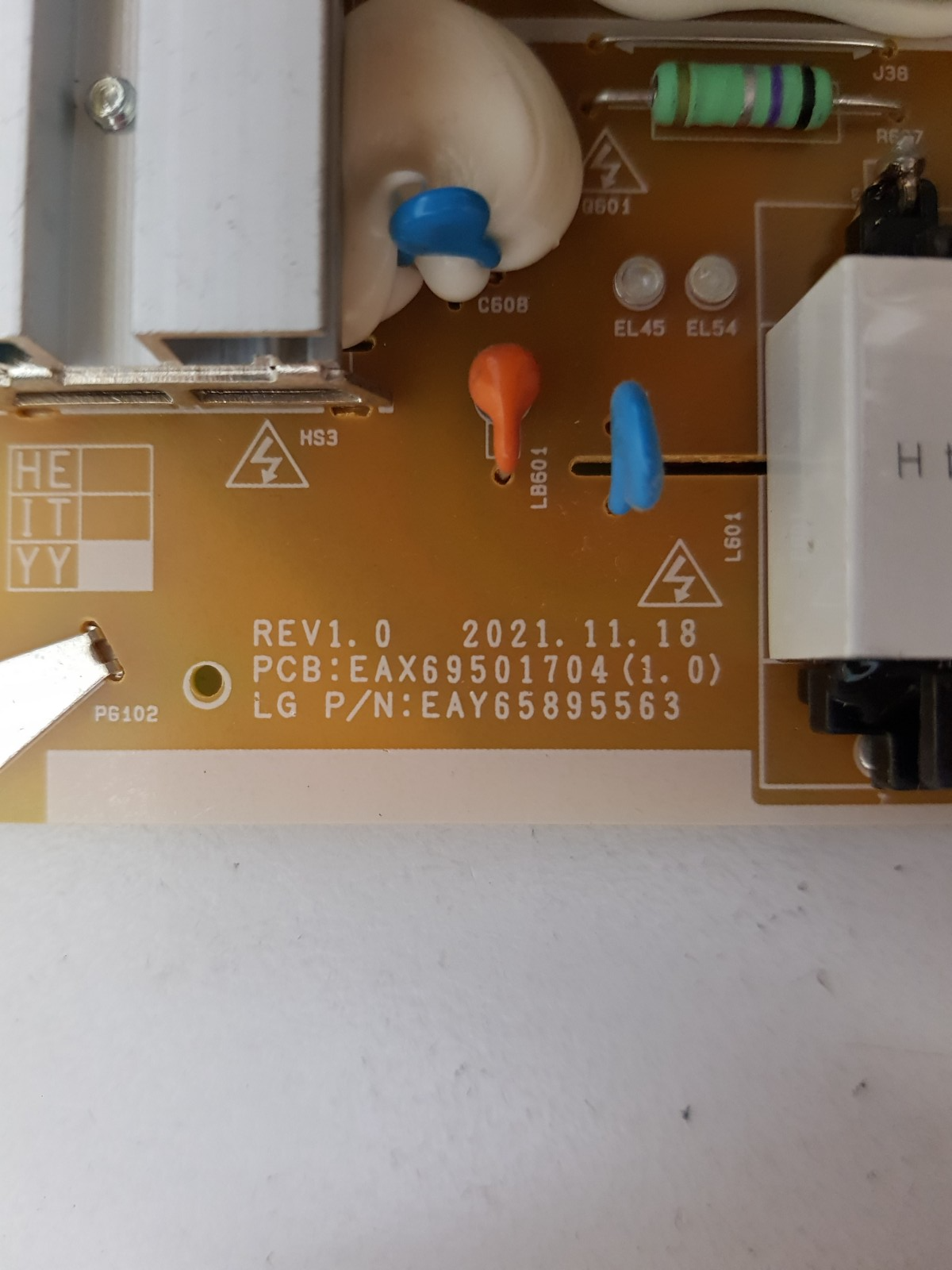 GENUINE LG 55UQ9000PSD POWER SUPPLY BOARD EAX69501704 LGP55NT-21U1 EAY65895563