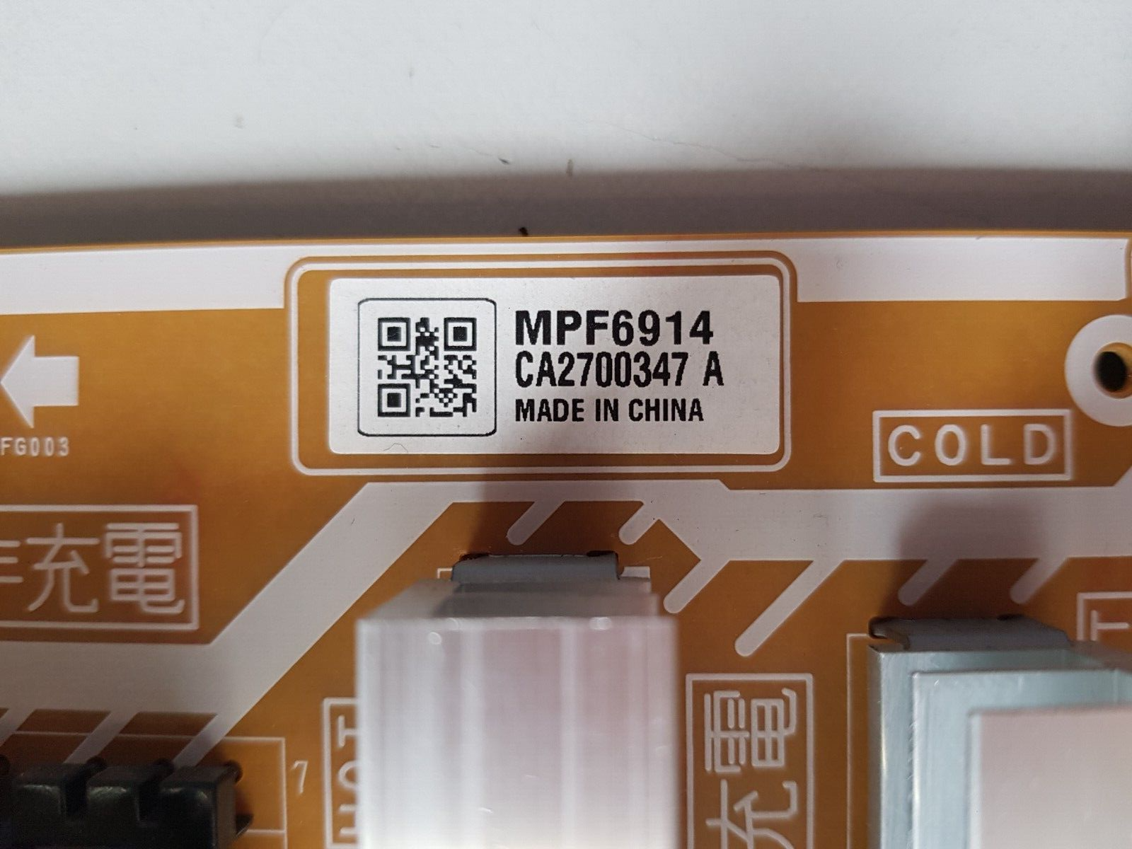 GENUINE PANASONIC THP60ST50A POWER SUPPLY BOARD MPF6914 CA2700347 A PCPF0290