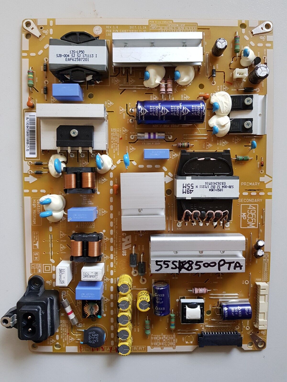 GENUINE LG 55SK8500PTA POWER SUPPLY BOARD EAY64708661 EAX67703101 LGP4955M-18SP