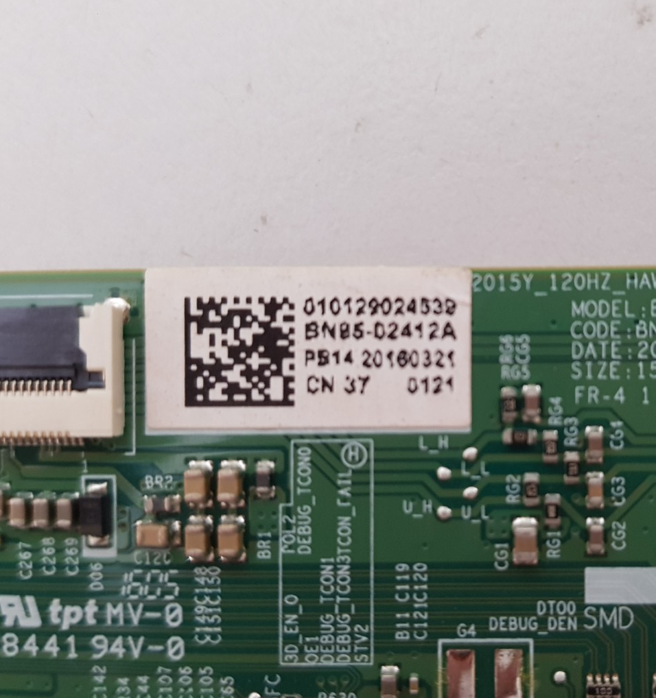 GENUINE SAMSUNG UA40J6200 AWXXY (VER PD06) T-CON BOARD BN95-02412A