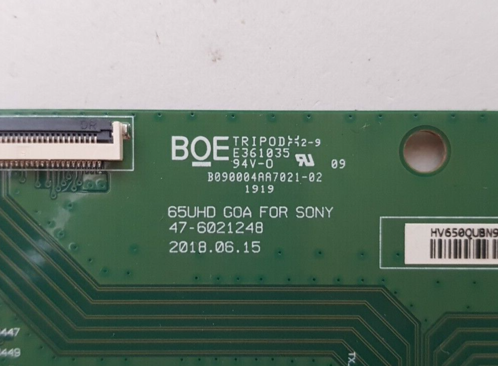 GENUINE SONY KD- 65X8000G T-CON BOARD HV650QUBN9K 44-97714220 47-6021248