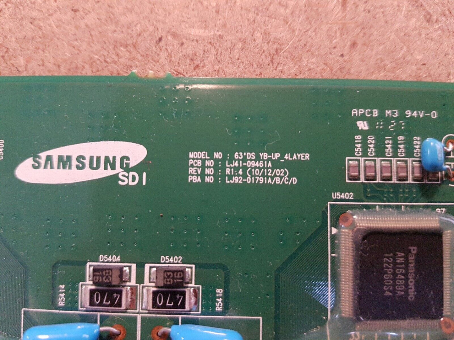 GENUINE Samsung PS64D8000 Y-Buffer Upper Board - LJ41-09461A LJ92-01791A