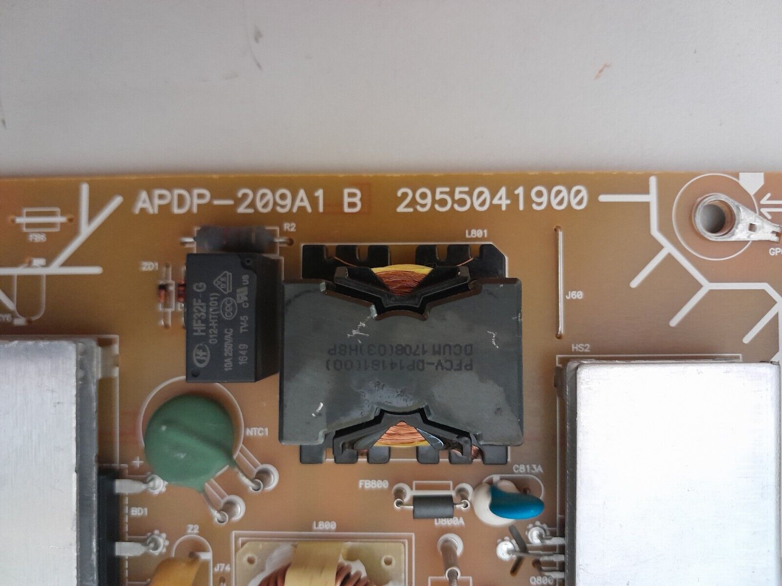 GENUINE SONY 55X8500E POWER SUPPLY BOARD APDP-209A1 B 2955041900 GL71B 147468421