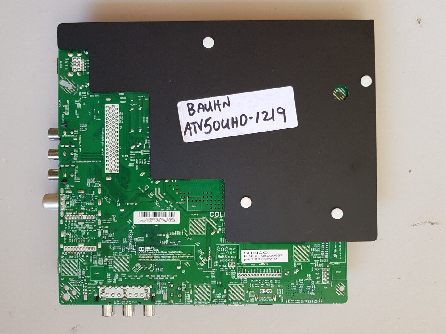 GENUINE BAUHN ATV50UHD-1219 MAIN / POWER SUPPLY BOARD TP.MS3683B.PC821