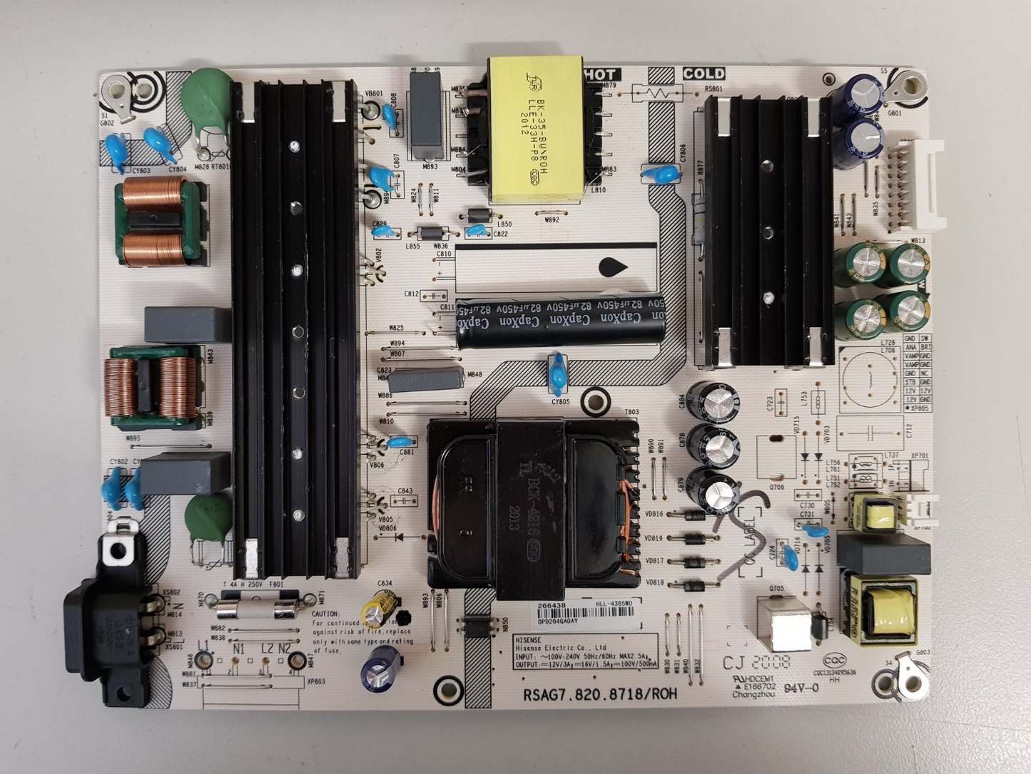 GENUINE HISENSE 43S8 POWER SUPPLY BOARD RSAG7.820.8718 HLL-4365WO