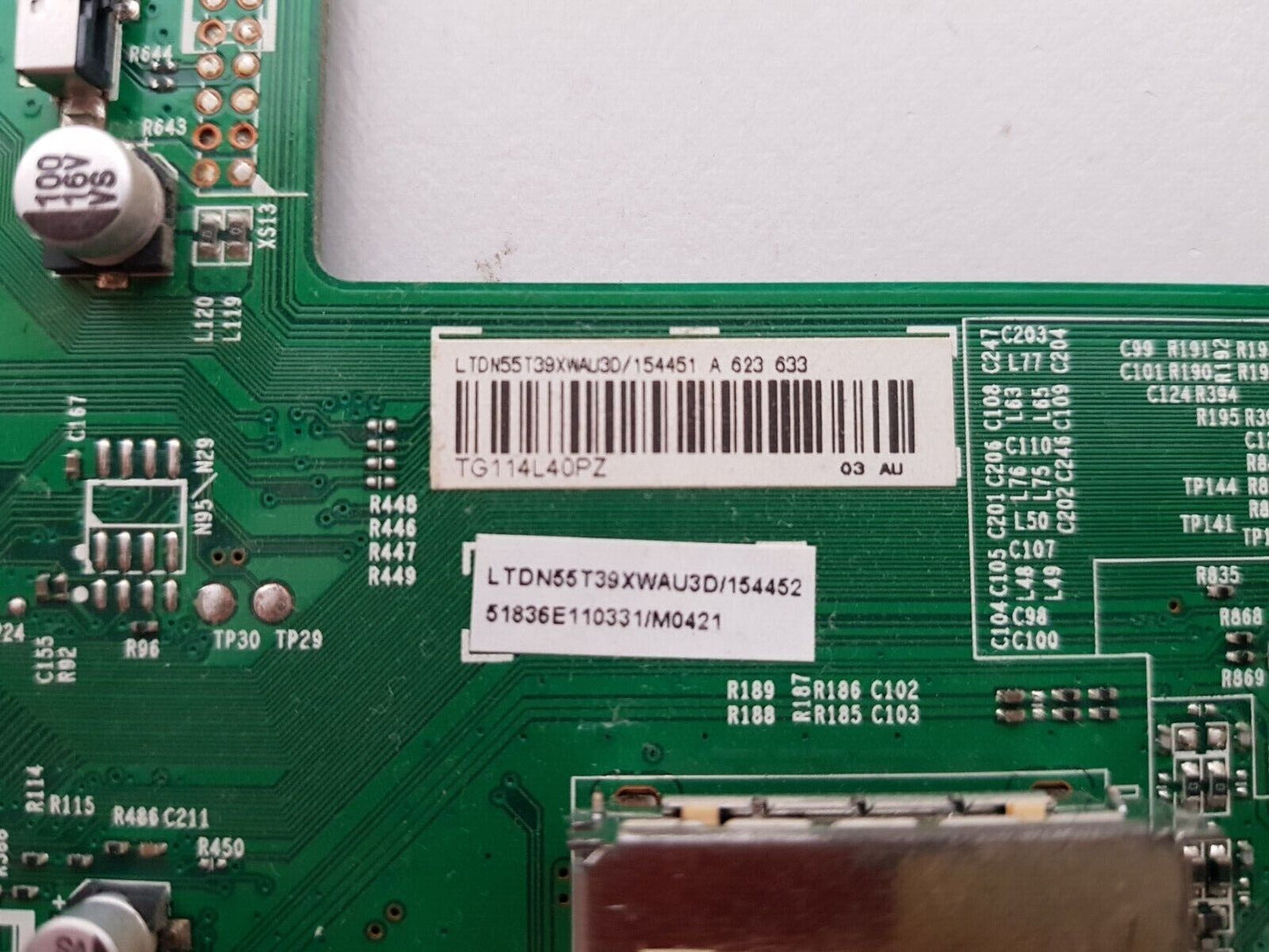 GENUINE HISENSE HL-55T39PZLN3D MAIN BOARD RSAG7.820.4168 LTD55T39XWAU3D 154451