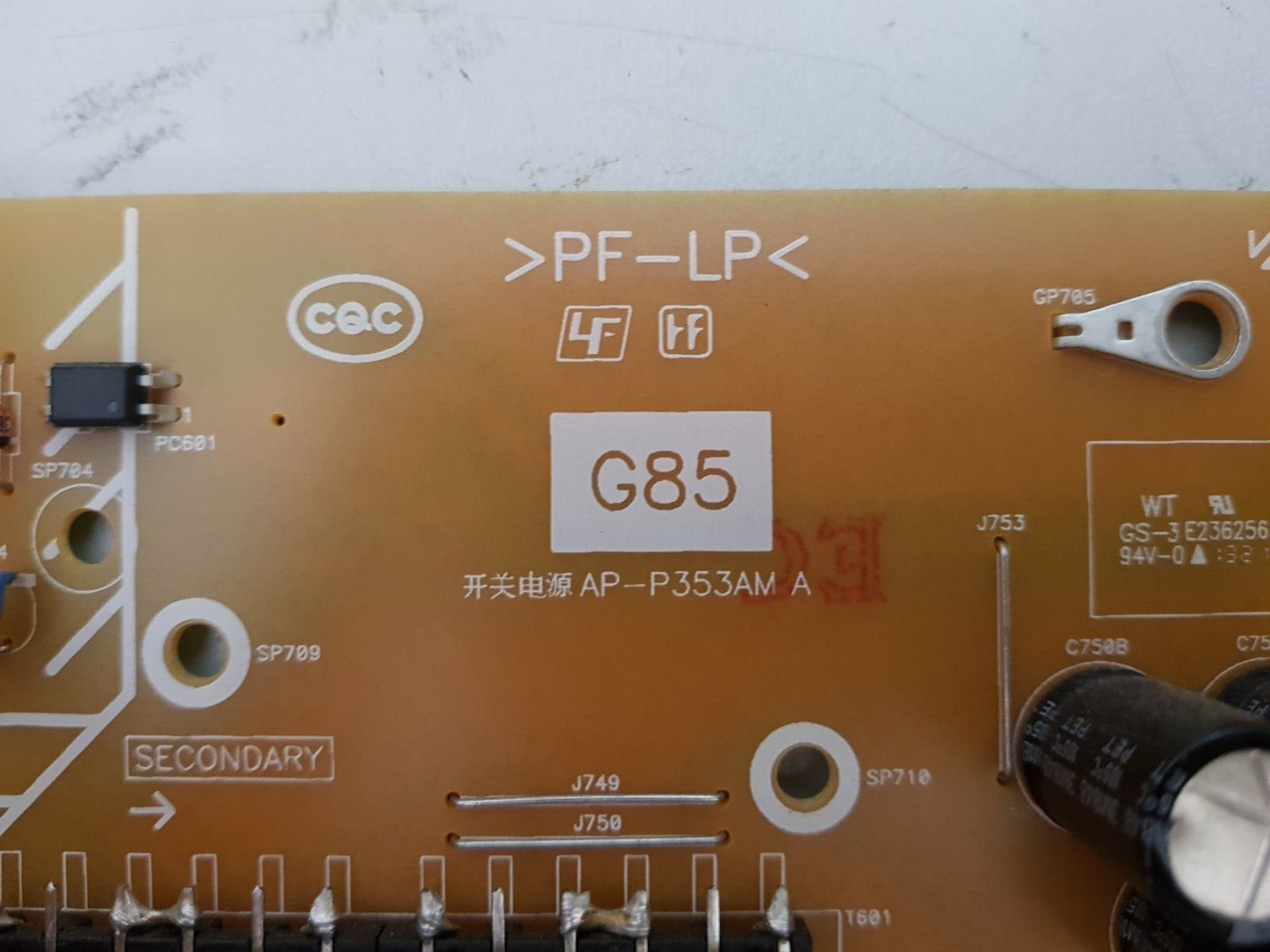 GENUINE SONY KD- 75X9500G POWER SUPPLY BOARD G85 AP-P353AM 147471312 2955046504