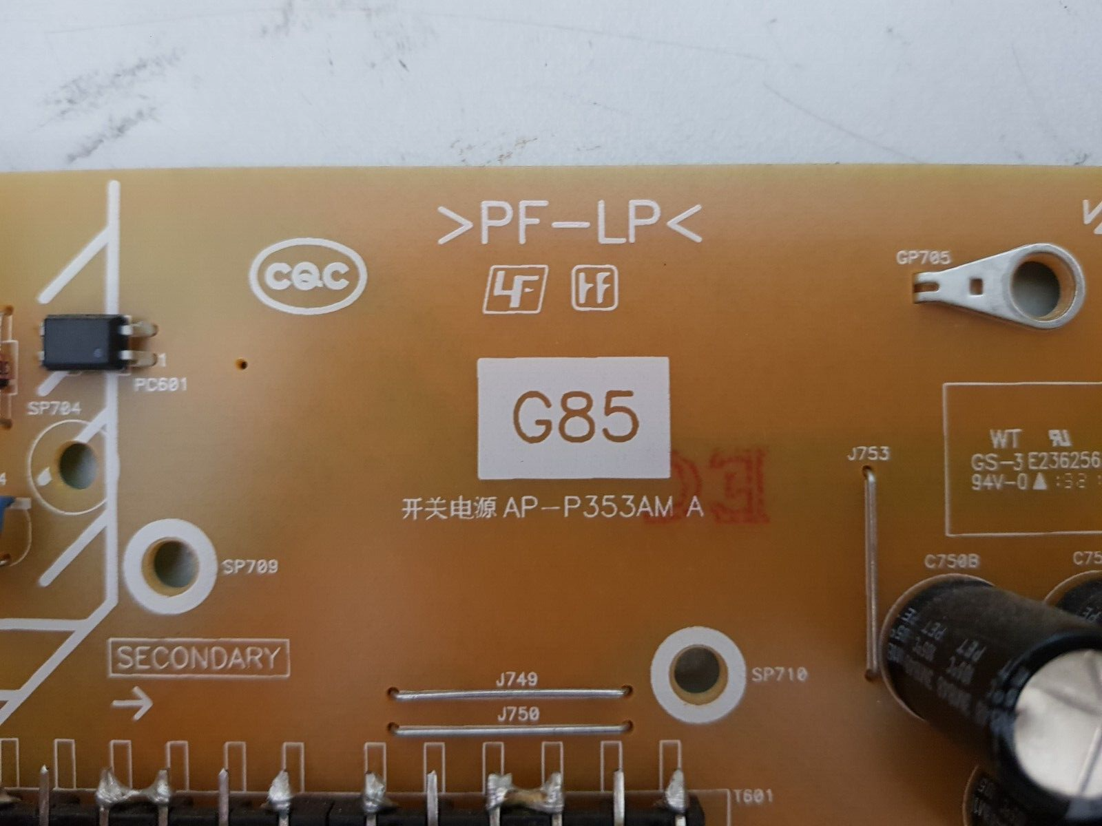 GENUINE SONY KD- 75X9500G POWER SUPPLY BOARD G85 AP-P353AM 147471312 2955046504