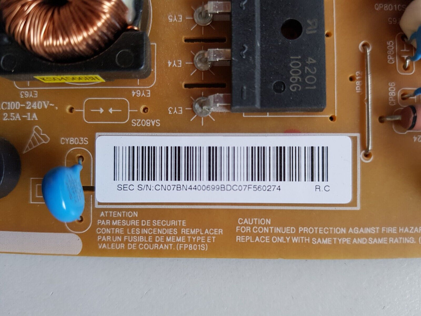 GENUINE SAMSUNG UA48H5000 POWER SUPPLY BOARD BN44-00699B L48SF_EDY