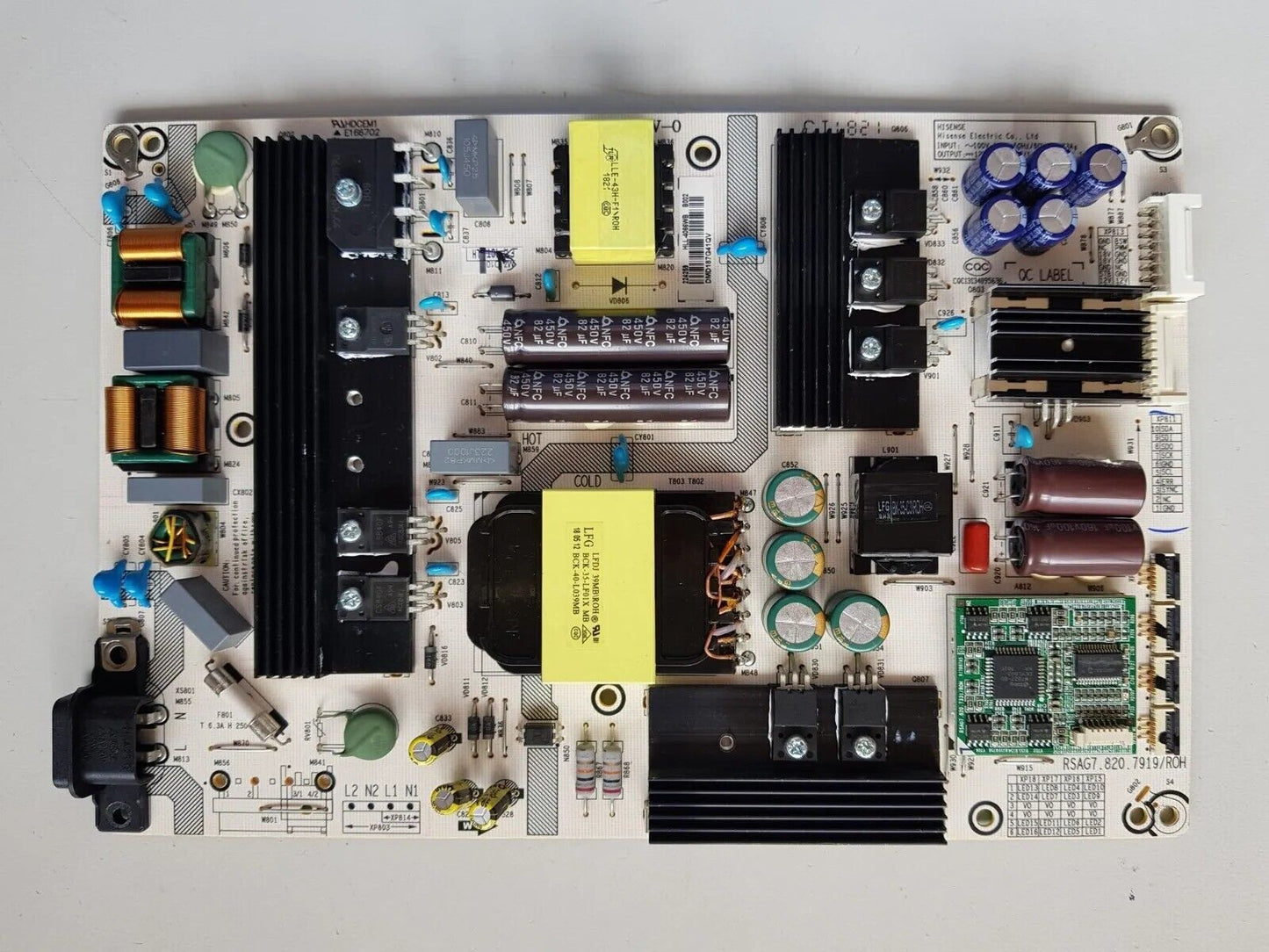 GENUINE HISENSE 55P7 POWER SUPPLY BOARD RSAG7.820.7919 HLL-4066WB