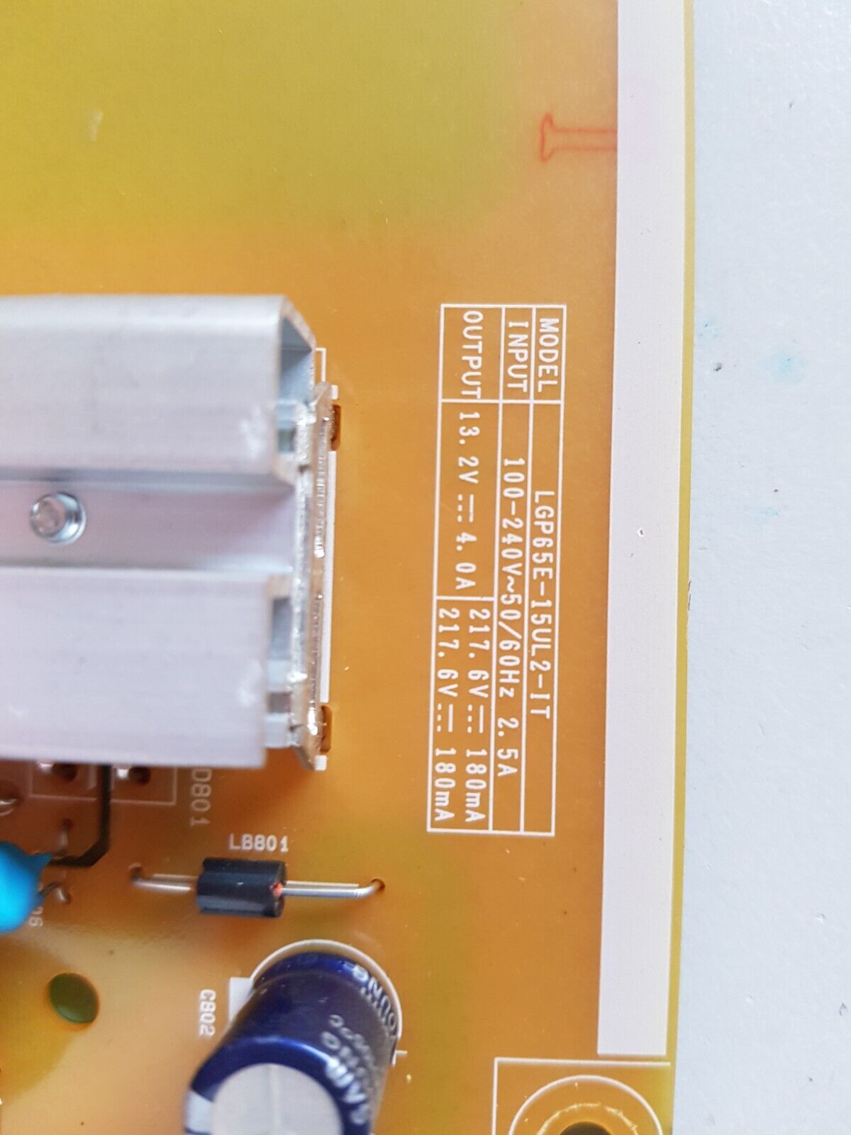 GENUINE LG 65UH5C-BF.AAULLH POWER SUPPLY BOARD EAX66510706 (1.4) LGP65E-15UL2-IT