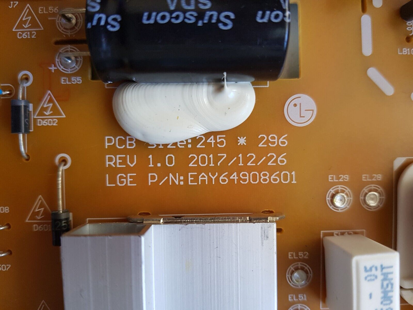 GENUINE LG 75UM6970 75UK6500 POWER SUPPLY BOARD EAY64908601 (1.3) LGP75T-18U1