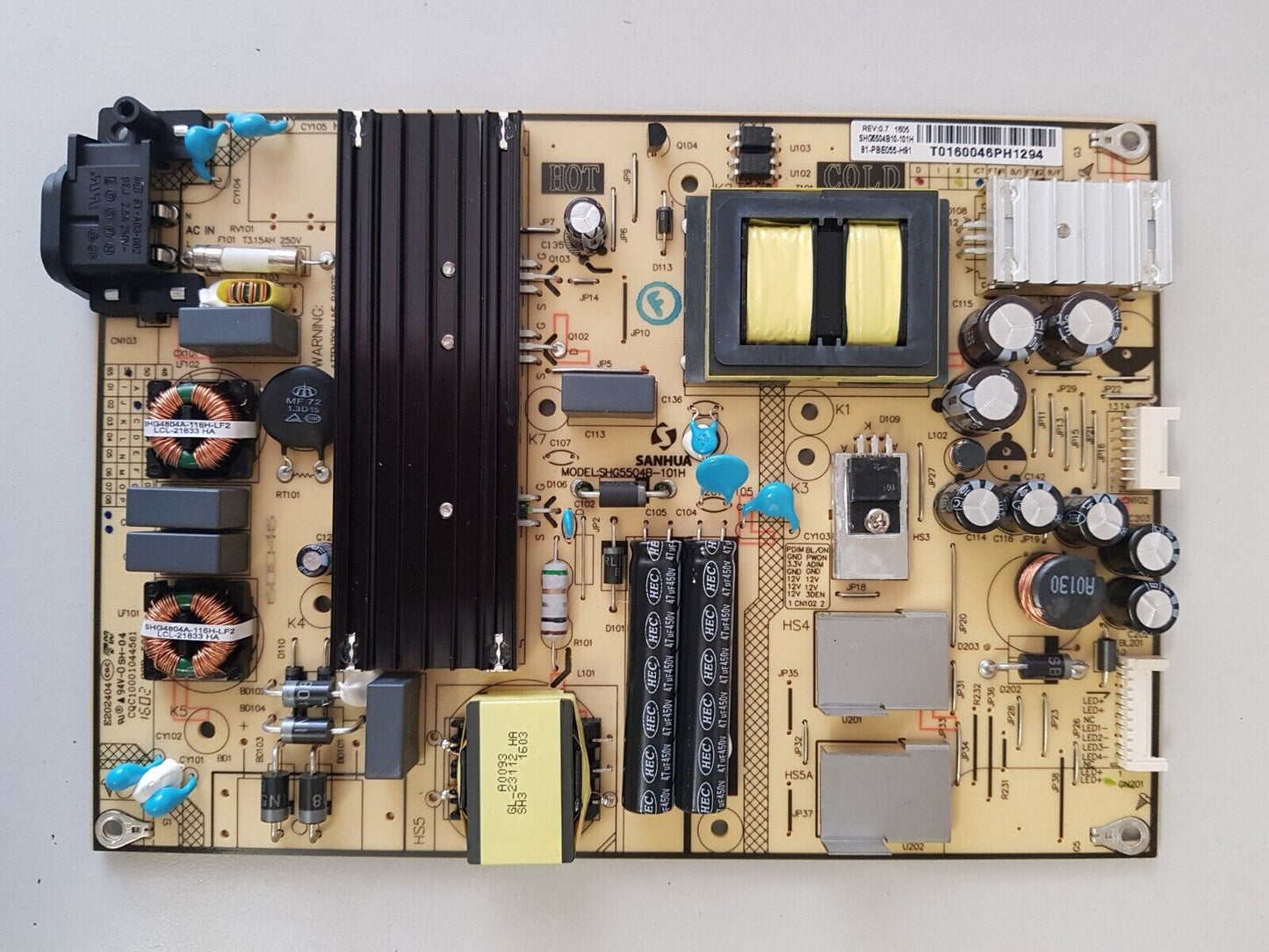 GENUINE TCL L48D2700F POWER SUPPLY BOARD 81-PBE055-H91 5504B01 CQC10001044561