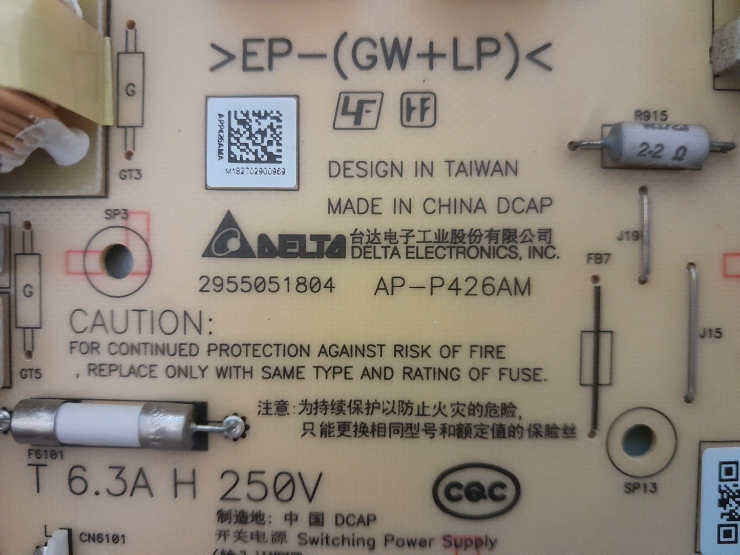 GENUINE SONY KD- 75X7800F POWER SUPPLY BOARD GL86 AP-P426AM A 147473411