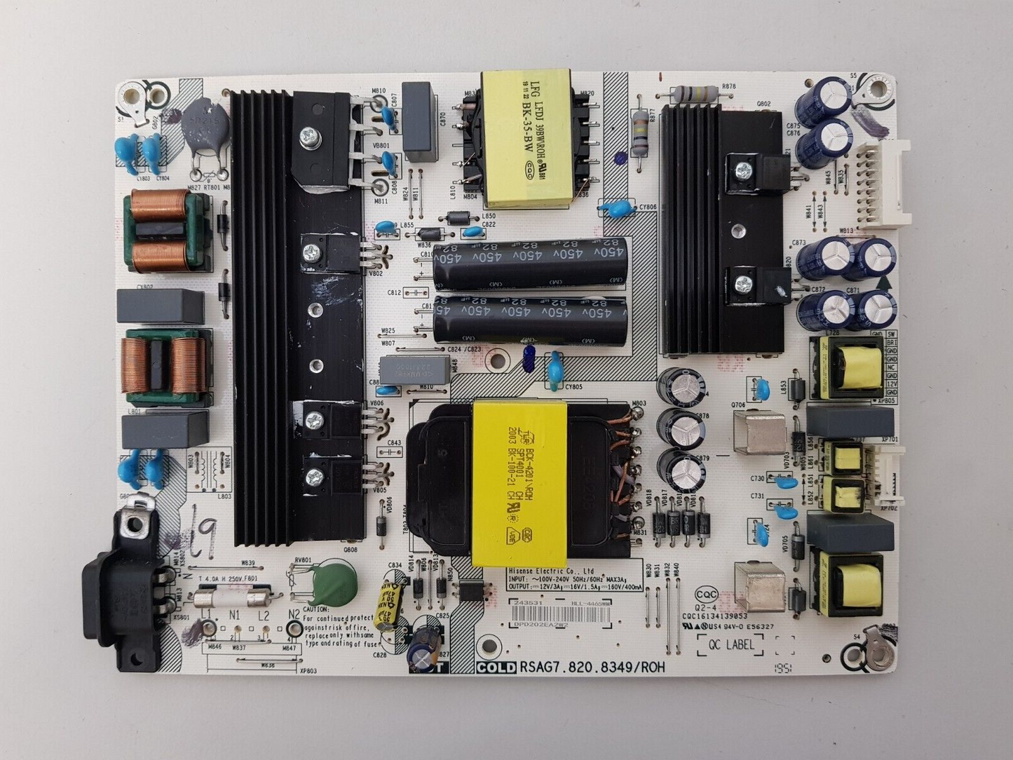 GENUINE HISENSE 55R6 POWER SUPPLY BOARD HLL-4465WM RSAG7.820.8349