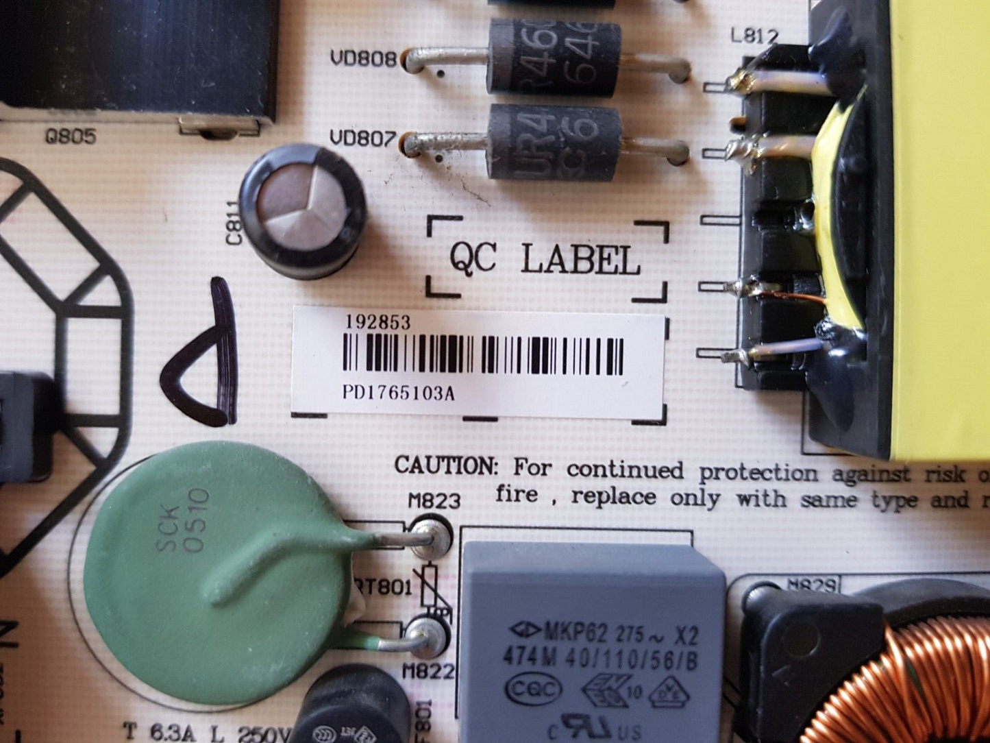 GENUINE HISENSE 50N4 POWER SUPPLY BOARD RSAG7.820.5687 HLL-4855WF 192853