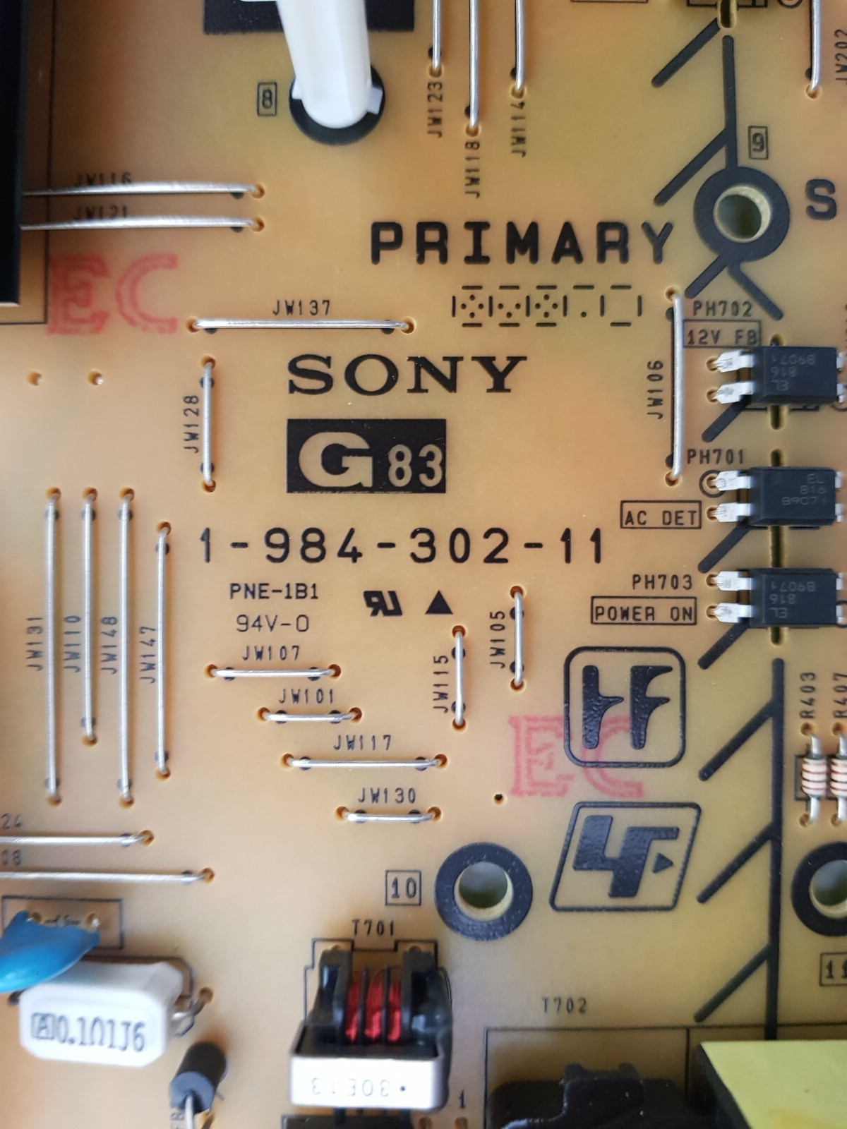 GENUINE SONY KD- 65X9500G POWER SUPPLY BOARD G83 APS-420 1-984-302-11 147474211