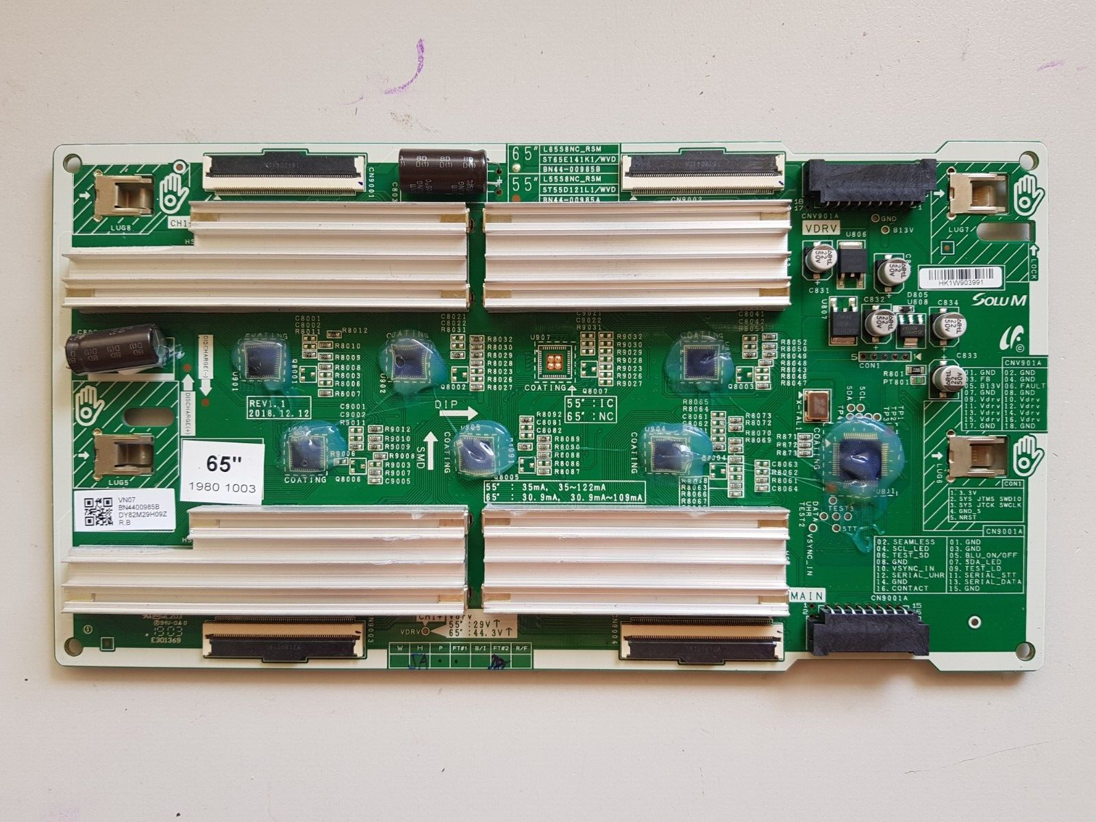 GENUINE SAMSUNG QA65Q80RAWXXY LED DRIVE BOARD BN44-00985B L65S8NC_RSM