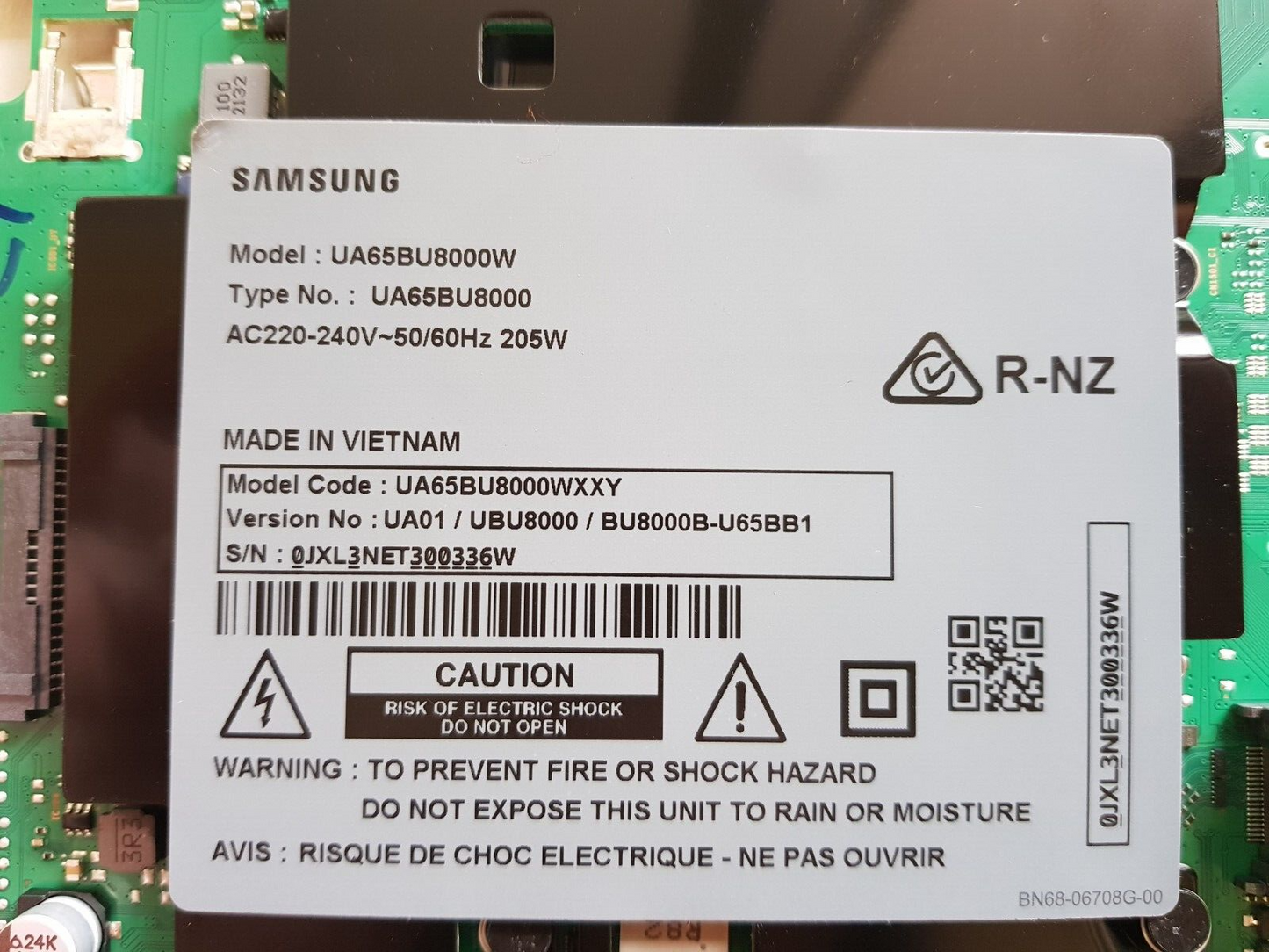 GENUINE SAMSUNG UA65BU8000WXXY (VER UA01) MAIN BOARD BN41-02990A