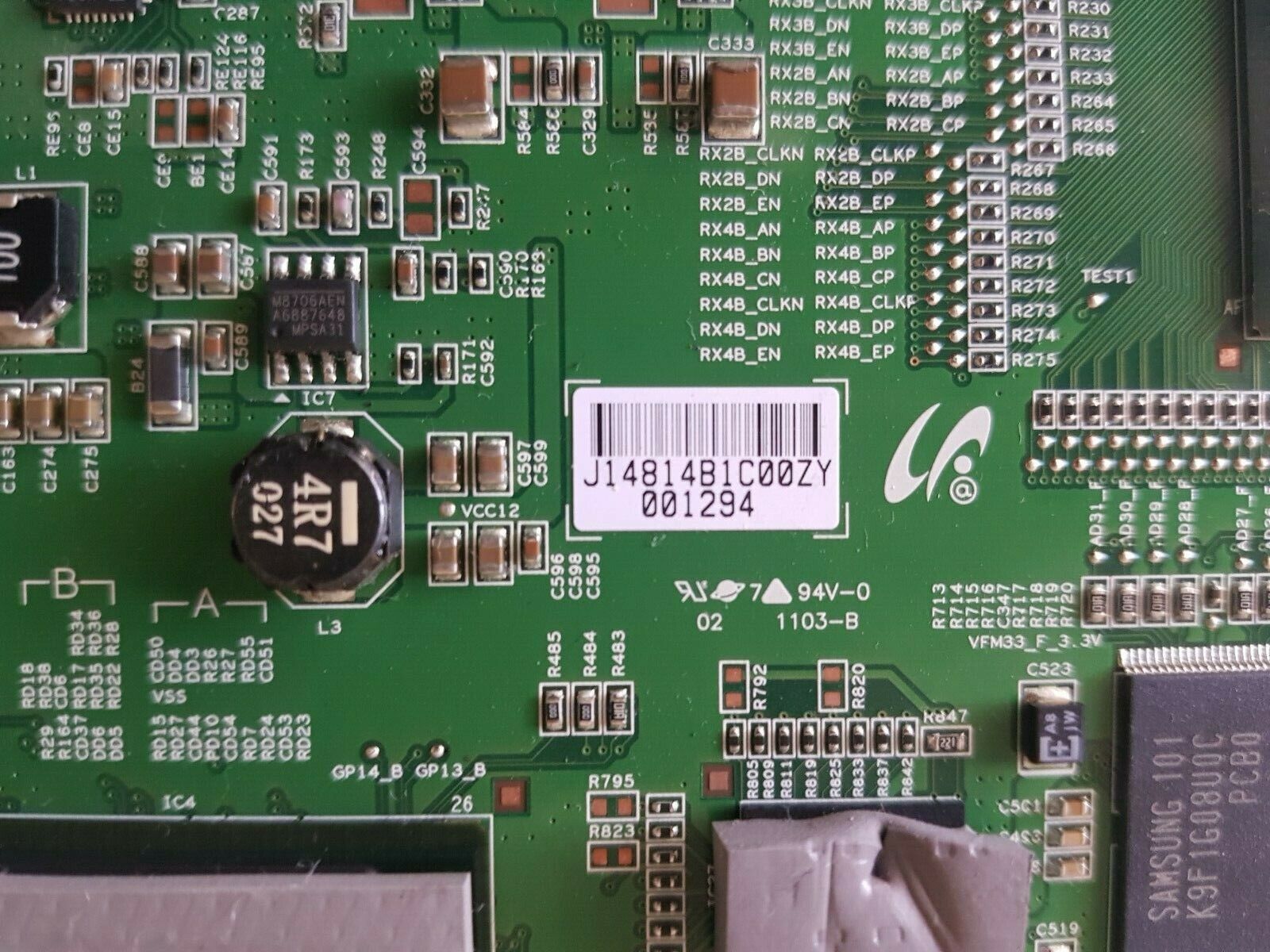 GENUINE  HISENSE HL55T39PZLN3D T-CON BOARD GA3D_TPS_C6LV0.0