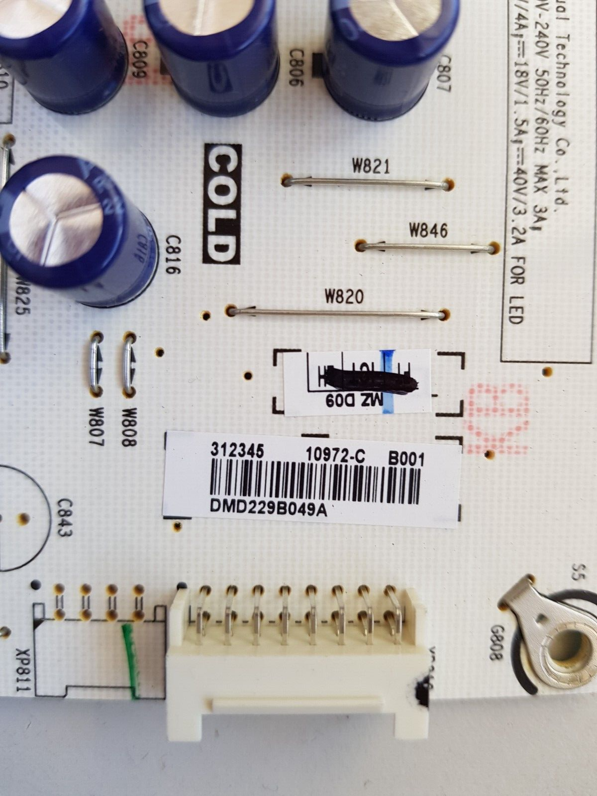 GENUINE HISENSE 65U7HAU POWER SUPPLY BOARD RSAG7.820.10972