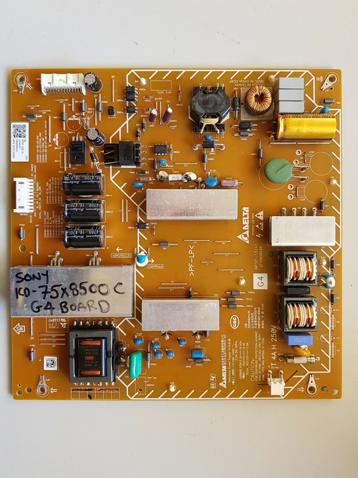 GENUINE SONY KD75X8500C POWER SUPPLY BOARD G4 147461611 APDP-132A1 2955020204