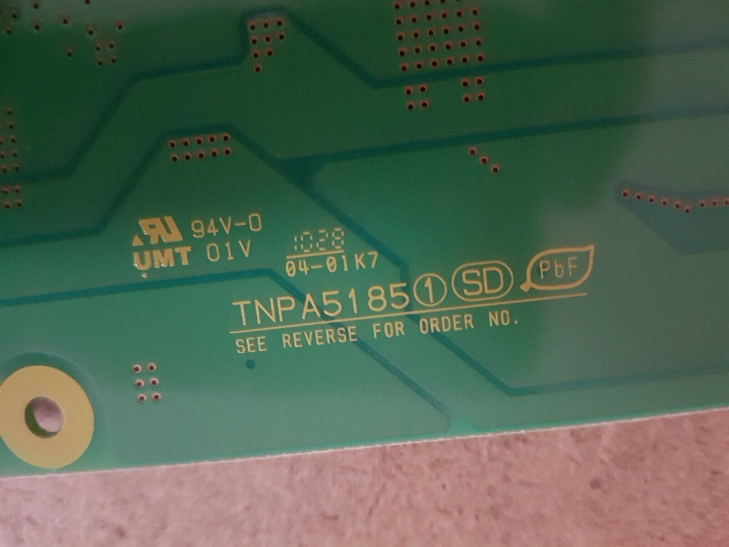 GENUINE Panasonic TH-P65VT20A SD Board - TNPA5185(AB)1SD