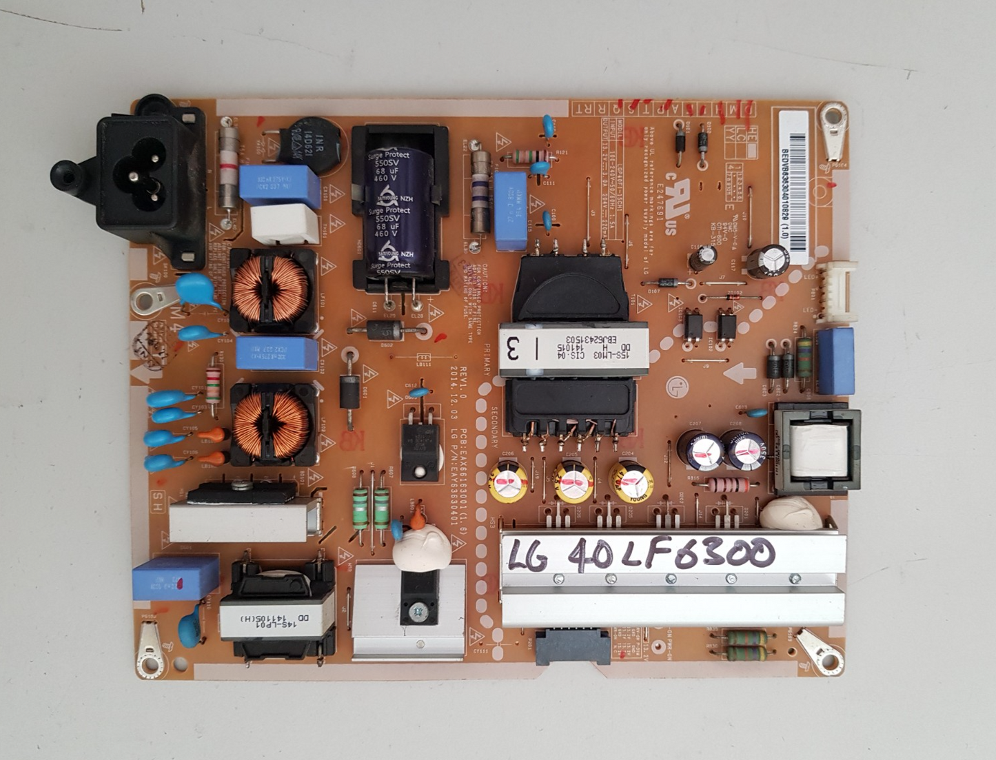 GENUINE LG 40LF6300 POWER SUPPLY BOARD LGP40F1-15CH1 EAX66163001 1.6 EAY63630401