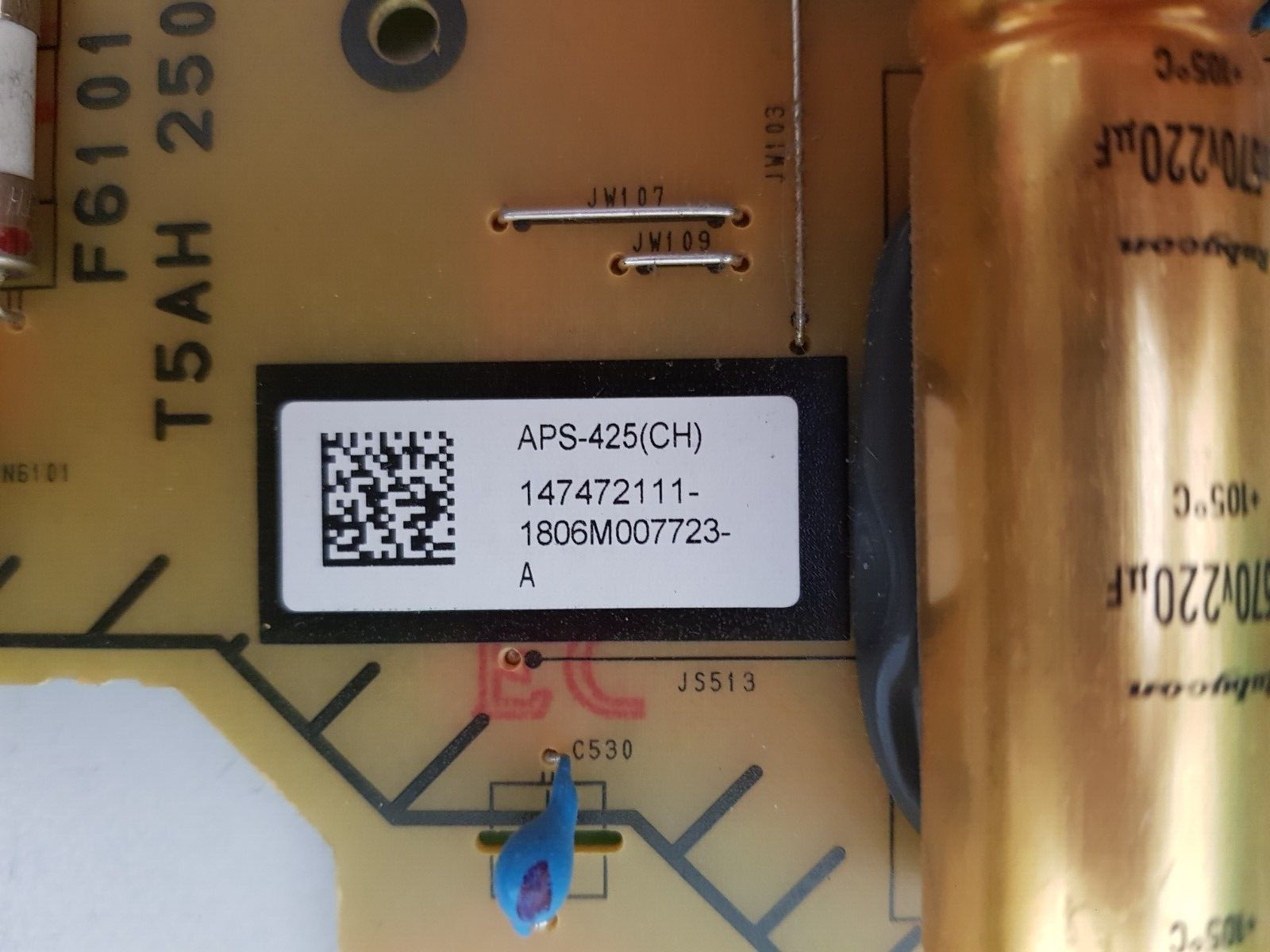 GENUINE SONY KD- 60X8300F POWER SUPPLY BOARD GL85 1-983-682-11 APS-425 147472111