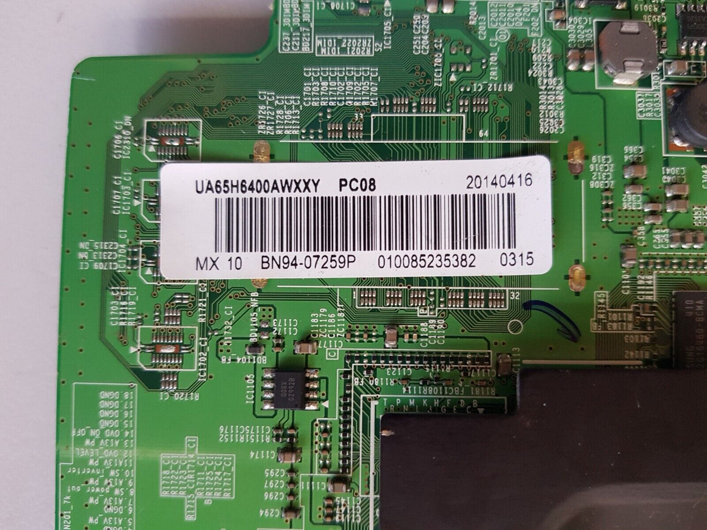 GENUINE SAMSUNG UA65H6400AWXXY (VER MD01) MAIN BOARD BN94-07259P