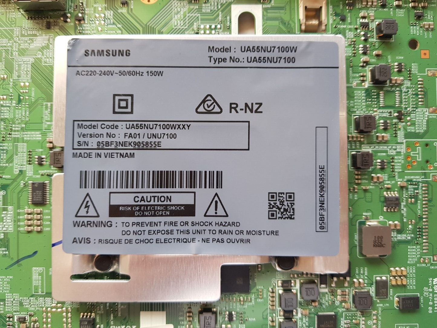 GENUINE SAMSUNG UA55NU7100 (VER-FA01) MAIN BOARD BN94-12802M BN41-02635A